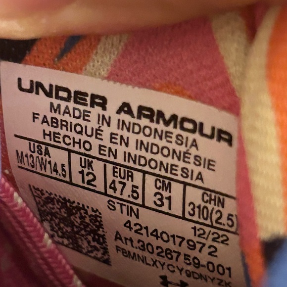 Under Armour HOVR Havoc 5 Black / Multi-Color size 13 MEN’S BASKETBALL SHOES - Picture 8 of 8